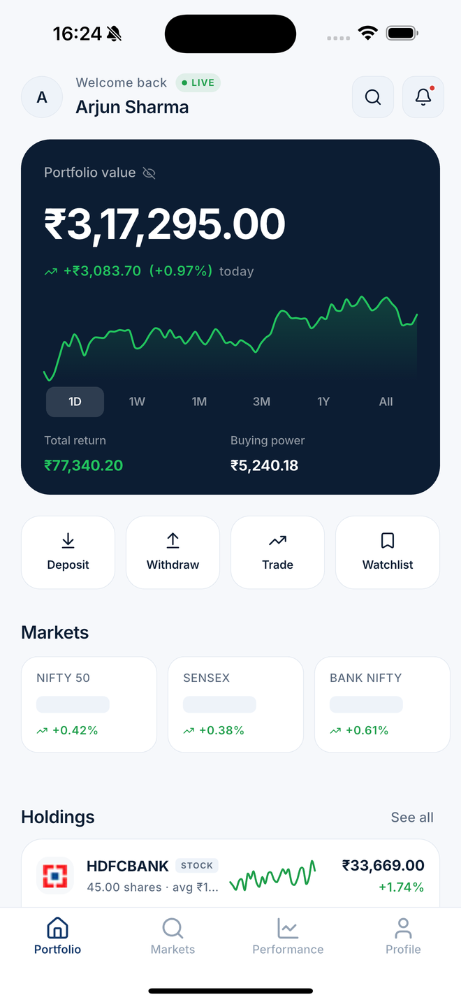 Nexus Trade · light theme